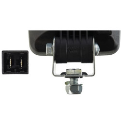 Halogeninis darbo žibintas, kvadratinis, 12/24V, baltas, 112x97x126,5 mm, AMP/plieninis kontaktas, „Ultrabeam“ iš Hella 1GA00750