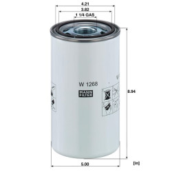 Alyvos filtras W1268