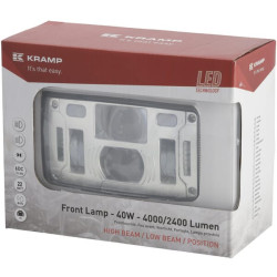 LED žibintas, 40/22 W, stačiakampis, 10-30 V, 185 x 102 x 82, tolimosios/artimosios šviesos, gabaritiniai žibintai, H4 jungtis, 