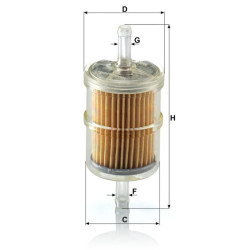 Integruotas kuro filtras Mand H WK422