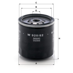 Alyvos filtras Mand H W92082