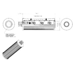 Case - IH MXU115 Maxxum P763415 Hidraulinio filtro įdėklas Donaldson