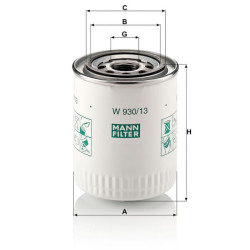Alyvos filtras W93013