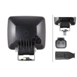 Halogeninis darbo žibintas, kvadratinis, 12/24V, baltas, 112x97x126,5 mm „Deutsch“ kištukas, „Ultrabeam“ iš „Hella“ 1GA007506391