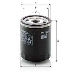 Alyvos filtras W7124