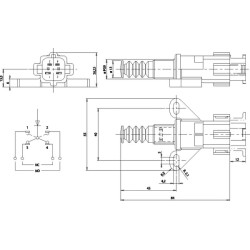 Case - IH PJ75 15150000 Stabdžių žibintų jungiklis