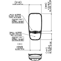 Case - IH Puma 125 7135014AM Motorizuotas ir šildomas veidrodis 12V (RH)