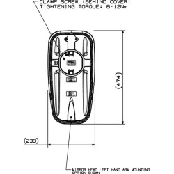 Case - IH Puma 195 7135013AM Motorizuotas ir šildomas veidrodis 12V (LH)