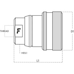 Case - IH Puma 180 VF012GASF Moteriška stabdžių mova 1/2" BSP