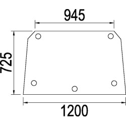 Case - IH 745S 3226351R3N Galinio lango viršutinė dalis