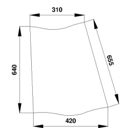 Case - IH 745S D7015 KamKaištisis stiklas