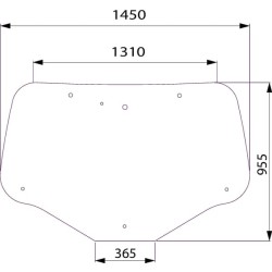Case - IH Puma 195CVX 82030887KR Galinis stiklas
