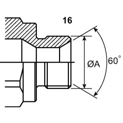 Case - IH 745S CPV0852215F Moteriška mova, 1/2"-M22x1,5-15L