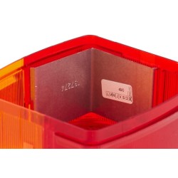 Case - IH 745S 9EL137308001 Šviesus objektyvas, raudonas, kvadratinis galinis/dešinis Hella