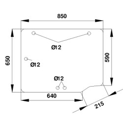 Case - IH 844 D7099 galinio lango viršutinė dalis