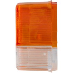 Case - IH 844 9EL134742021 Šviesus lęšis, gintaro spalvos/skaidrus, kvadratinis dešinysis Hella