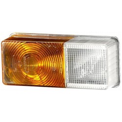 Case - IH 844 9EL112744001 Šviesus lęšis, gintaro spalvos/skaidrus, stačiakampis 170x75mm LH/RH Hella