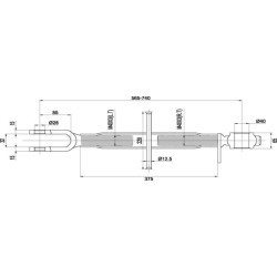 Case - IH 844 3148914R91GP Korpuso lygio reguliavimas
