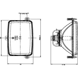 Case - IH Quantum 90F 0509580000 Priekinių žibintų įdėklas Halogeninis, stačiakampis, skaidrus, 165x96,3 mm, Cobo