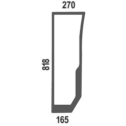 Case - IH Quantum 100F 44910446N Apatinis priekinis stiklas, dešinysis