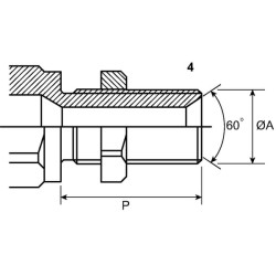 Case - IH 844S CPV0852215F Moteriška mova, 1/2"-M22x1,5-15L