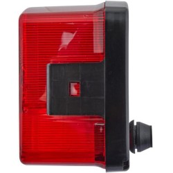 Case - IH 844S 2SD002776231 Galinis žibintas LH kvadratinis, 12V, gintarinis/raudonas, užsukamas, 95x54,5x90mm, Hella