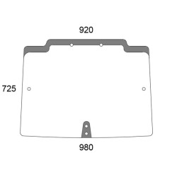 Case - IH Quantum 90V 9/17-44910454N Viršutinis priekinis langas