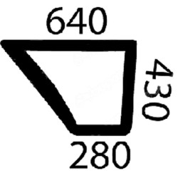 Case - IH Įvairūs modeliai E48362N Stiklas, rh