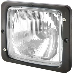 Case - IH 844XL 1AA004109001 Halogeninis priekinis žibintas, stačiakampis, 12/24V, skaidrus, užsukamas, 173x99x144mm, Hella