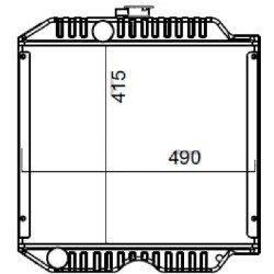John Deere 5503 RE212667N radiatorius