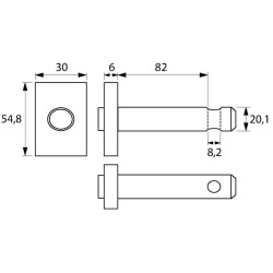 John Deere SE6100 VLK7018 Lyginimo dėžutės kaištis