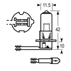 John Deere SE6010 VLC0483 lemputė Halogen H3 12V 100W Vapormatic
