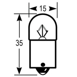 John Deere SE6210 VLC0207 lemputė R5W 12V 5W Vapormatic