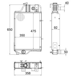 John Deere SE6310 AL39290N radiatorius tinka JD
