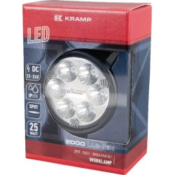 Case - IH 1046 LA10016 Darbinis šviesos diodas, 25W, 2000lm, apvalus, 10/30V, Ø 117mm, taškinis sKaištisdulys, 6 LED, Kramp