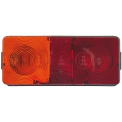 Case - IH 1246 2SD002582011 Galinis žibintas LH stačiakampis, 12/24V, raudona/oranžinė, užsukamas, 170x62x75mm, Hella