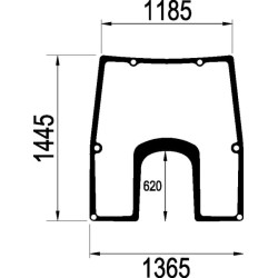 John Deere SE6420 L166875N priekinis stiklas