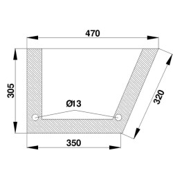 Case - IH 5120 D7308 Durų stiklas Apatinis