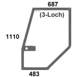 Case - IH 5120 1330931C2N Durų stiklas
