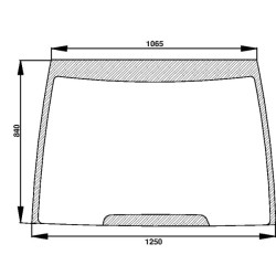 Case - IH 5120 248715A1 Priekinis stiklas sutvarkytas