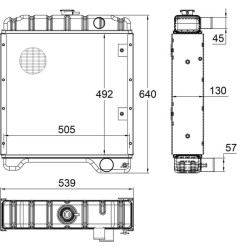 Case - IH 5120 104753A1N Radiatorius, tinkamas CNH