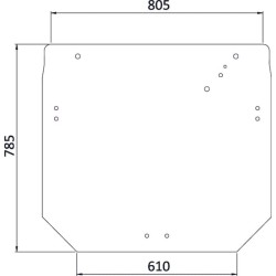 John Deere 6100D R206835N galinio lango viršutinė dalis