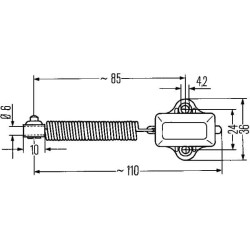 John Deere Įvairūs modeliai 6DD001551011 Patraukimo jungiklis, stabdymo žibintas, paprastai atviras kontaktas