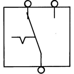 John Deere Įvairūs modeliai 6FG002312001 Svirties jungiklis, S28, 3 kontaktų, Ø 12,5 mm, chromas
