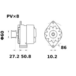 John Deere Įvairūs modeliai MG268 kintamosios srovės generatorius
