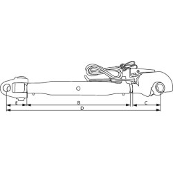 John Deere Įvairūs modeliai VLE1606 Toplink snukis/kabliukas 450, M36 kat.3/3