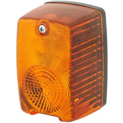 John Deere Įvairūs modeliai 2BA002652111 Indikatoriaus lemputė LH 21W, stačiakampė, 12V, gintarinė, užsukama, 90x55x60mm, Hella