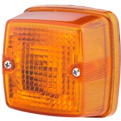 John Deere Įvairūs modeliai 2BA003014011 Indikacinė lemputė 21W, kvadratinė, 12V, geltona, užsukama, 84x51x84mm, Hella