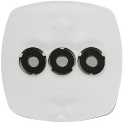 John Deere Įvairūs modeliai 2PF003057001 Žymeklis 5W, kvadratinis, 12V, skaidrus/baltas, užsukamas, 62x40x62mm, Hella