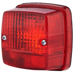 John Deere Įvairūs modeliai 2SB003014151 Stabdžių žibintas kvadratinis, 12/24V, raudonas, varžtas, 84x51x84mm, Hella